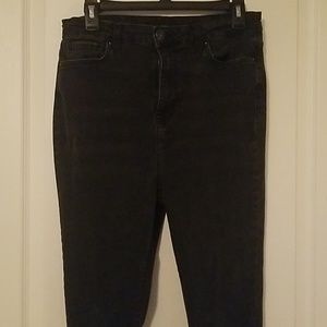 SUPER HIGHRISE BLACK SKINNY JEANS WITH SLITS